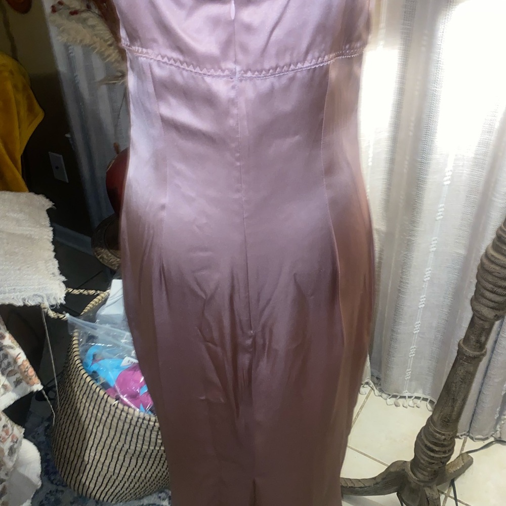 Dolce & Gabbana NWT Vintage Y2K Elegant Mauve Bodycon Slip Dress - Picture 6 of 11